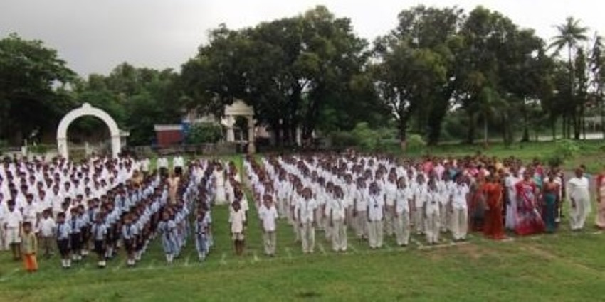 School Children during Assembly - Karadi School